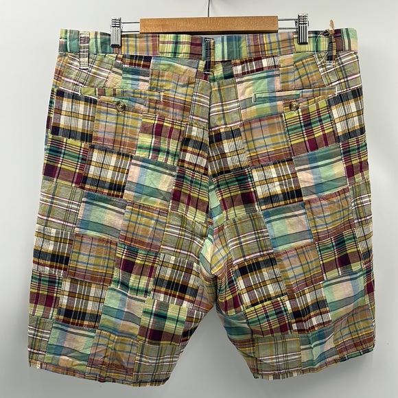 NEW SIEFRIED VINTAGE SHORT MENS SIZE 38 PATCH 100% COTTON PLAID SHORT - Picture 2 of 7